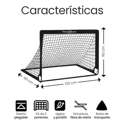 Imagen 2 del producto 2 Juego De Porterías De Fútbol Portátil Para Niños 120*90cm