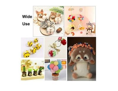 Imagen 2 del producto Kit 50 Vellón Lanas Fieltro Agujas Needle Felting Accesorios