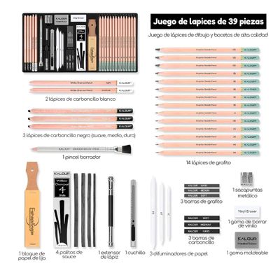 Imagen 2 del producto Set De Dibujo Artistico De 39 Piezas Dibujo Profesional