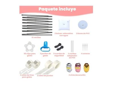 Imagen 2 del producto Base Estructura Para Arco De Globos Completo 2.7 X 3 Metros