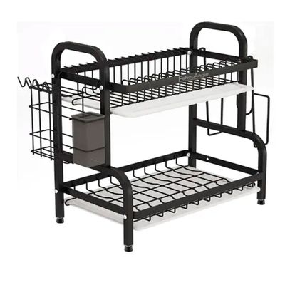 Secador Escurridor De Platos 2 Niveles Negro