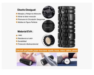 Imagen 2 del producto Set 9en1 Rodillo Completo Elongacion Masaje Roller Foam Yoga