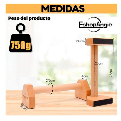 Imagen 2 del producto Mini Paralelas De Madera Calistenia Fitness Barra 