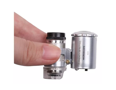 Imagen 2 del producto Microscopio Lupa De Bolsillo Luz Led/uv 60x