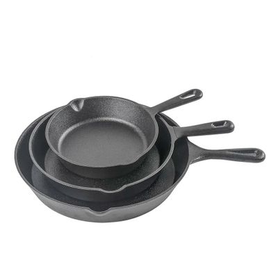 Imagen 2 del producto Set De 3 Sartenes De Hierro Fundido 16 20 Y 25cm Cocina
