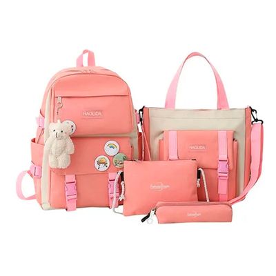 Mochila Urbana Escolar Viaje Estilo Coreano 4 Piezas