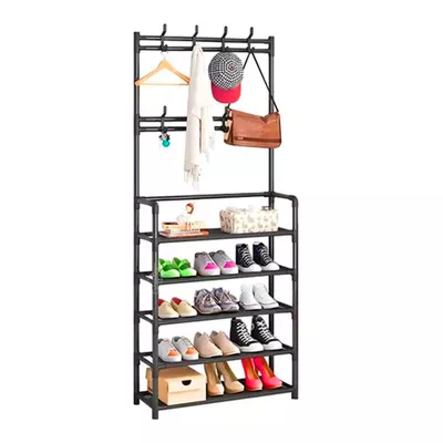 Organizador 2 En 1 De Ropa Perchero Y Zapatero 5 Niveles