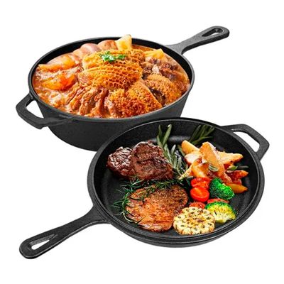 Sartenes De Hierro Fundido Gruesa Doble Uso 26cm