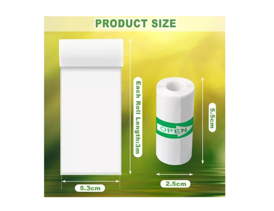 Imagen 2 del producto 10 Rollos Papel Adhesivo Térmico Para Mini Impresora 58mm