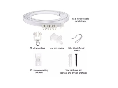 Imagen 2 del producto Riel Para Cortina De Techo Riel De Techo Soporte 5mts
