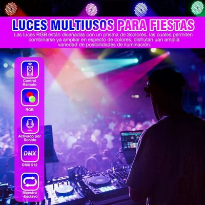 Imagen 2 del producto Foco Par Led Slim 84x3w Rgb 3 En 1 Luces De Fiesta