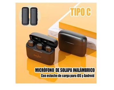 Imagen 2 del producto Micrófono Inalámbrico Doble Solapa + Estuche Entrada Usb C