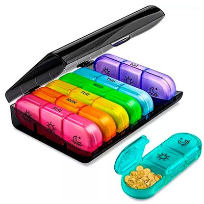 Pastillero Semanal Organizador Portátil 3 Tomas 7 Dias