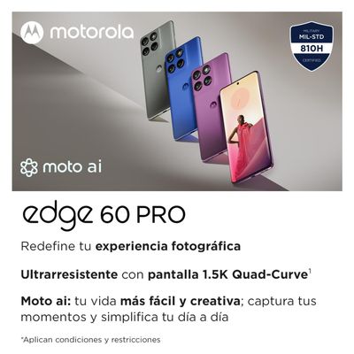 Imagen 2 del producto Motorola Edge 60 Pro 12+512GB Azul