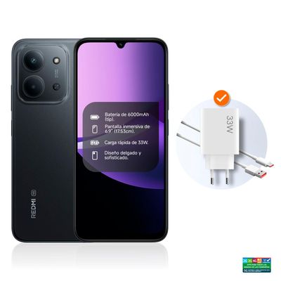 Imagen 2 del producto Redmi 15C 5G 256 GB ROM 4GB RAM Negro