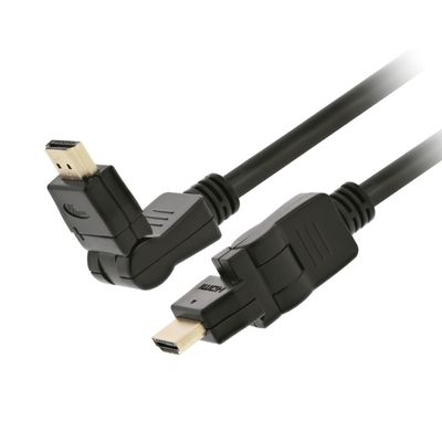 Imagen 1 del producto Cable HDMI Giratorio 1,80Mts Macho/Macho Xtech XTC-606 Negro