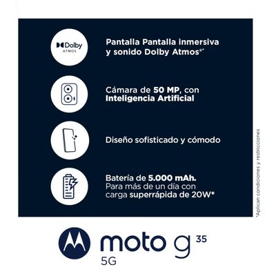 Imagen 2 del producto Moto G35 5G Gris 4+128GB
