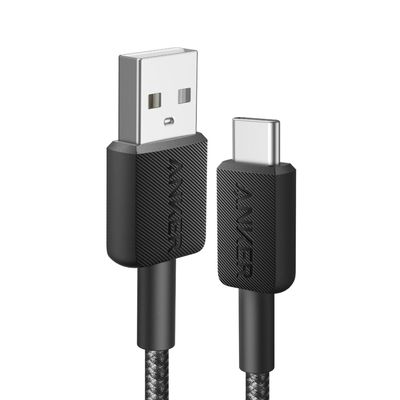 Cable Anker 322 USB-A a USB-C 1.8m 6ft Braided Black