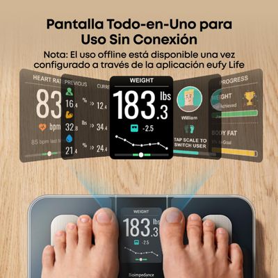 Imagen 2 del producto Balanza Inteligente Smart Scale C20 Eufy 16 métricas corporales