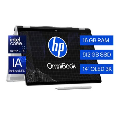 Imagen 2 del producto Notebook HP OmniBook X FlipNGAI 14-fm0051la 14"" Pantalla táctil Intel Core Ultra 5 16GB RAM 512