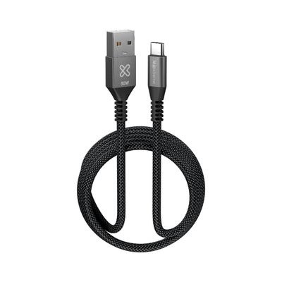 Klip Xtreme Cable Trenzado USB-A USB-C PowerGo 050 30W 1.8m