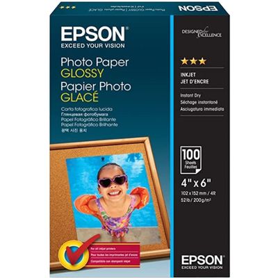 Imagen 2 del producto Papel Fotográfico Epson Glossy 4'' x 6'' 100 Hojas
