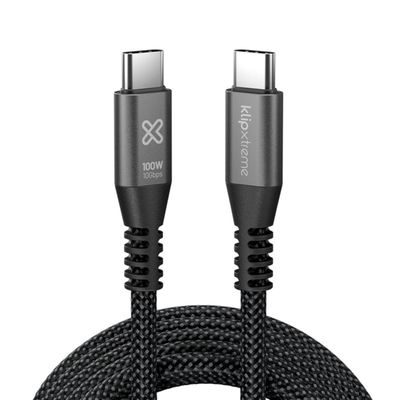 Imagen 2 del producto Klip Xtreme Cable Trenzado USB-C PowerGo 650 100W 3m 10 GBPS