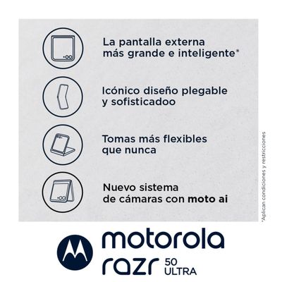 Imagen 2 del producto Motorola Razr 50 Ultra marrón 12+512GB