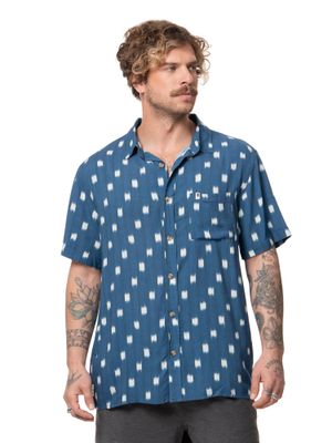Camisa Stoked Hombre Hooks Azul