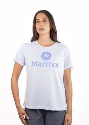 Polera Marmot Mujer Circle Logo Tee Blanco
