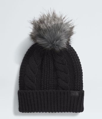Gorro Oh Mega Fur Pom Mujer Negro