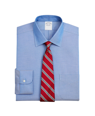 Camisa Cotton Slim Non-Iron Oxford Azul