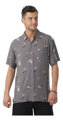 Camisa Stoked Hombre Sokos Gris