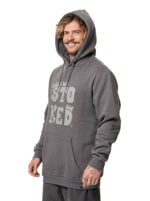 Imagen 2 del producto Poleron Stoked Hombre Logo Gris Claro