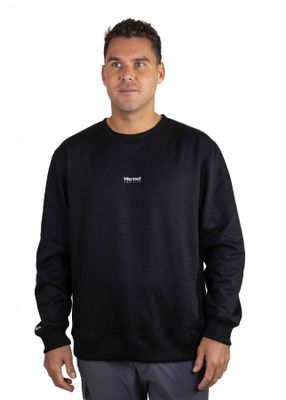 Polerón Marmot Hombre Mini Logo Crew Negro