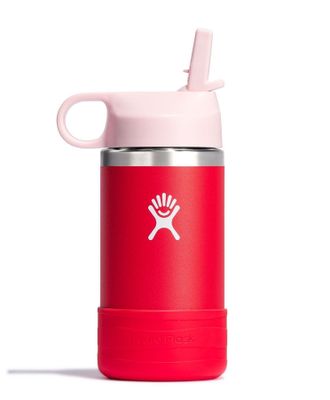 Imagen 1 del producto Botella Hf Niños Boca Ancha Bombilla Y Funda 354 Ml Rojo