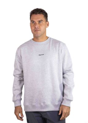 Polerón Marmot Hombre Mini Logo Crew Gris