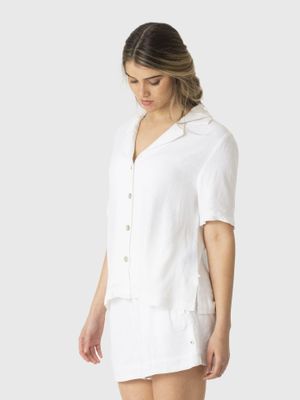 Imagen 2 del producto Camisa Kivül Mujer Lino Blanco