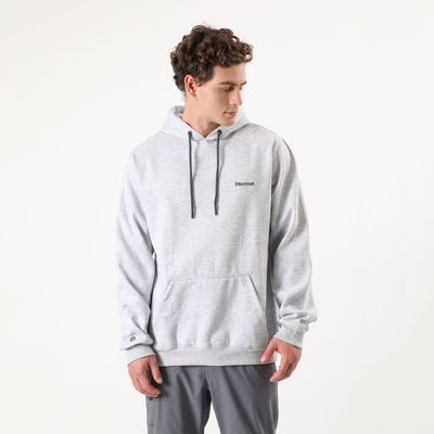 Poleron Marmot Hombre Chest Logo Hoody Gris