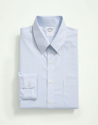 Camisa Brooks Brothers Hombre Ds Ni Sppt Pbd Reg - Candy Stp Azul