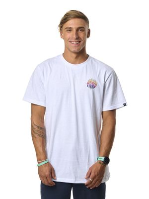 Polera Stoked Hombre Arte Blanco
