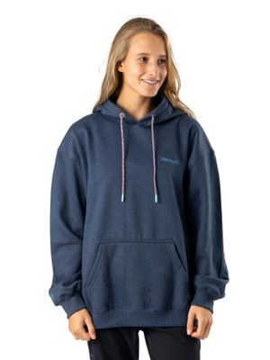 Poleron Marmot Mujer Chest Logo Hoody Azul