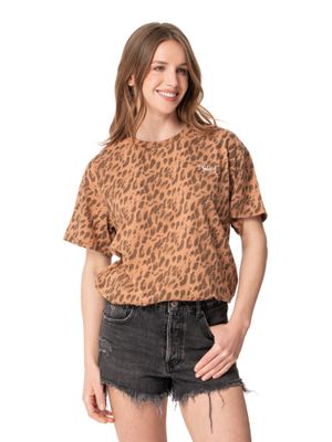 Imagen 1 del producto Polera Stoked Mujer Animal Print Café