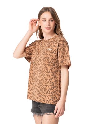 Imagen 2 del producto Polera Stoked Mujer Animal Print Café