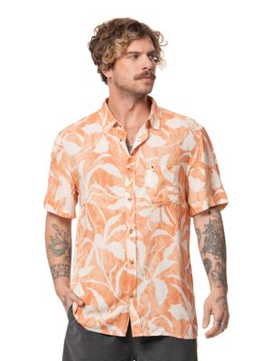 Camisa Stoked Hombre Hooks Naranjo