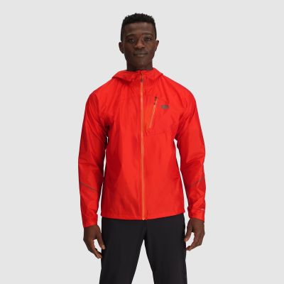 Chaqueta Outdoor Research Hombre Helium Rain Rojo