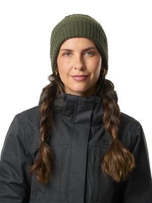 Gorro Kivul Unisex Beanie Waffle Verde con Beige