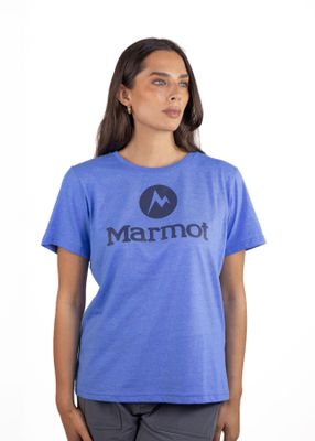Polera Marmot Mujer Circle Logo Tee Azul V25