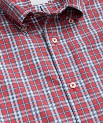 Imagen 2 del producto Camisa Brooks Brothers Hombre Ni Frdy Poplin Plaid Reg Rojo