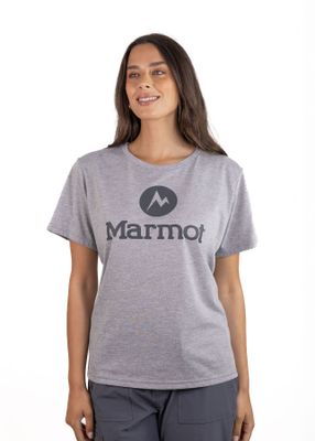 Polera Marmot Mujer Circle Logo Tee Gris